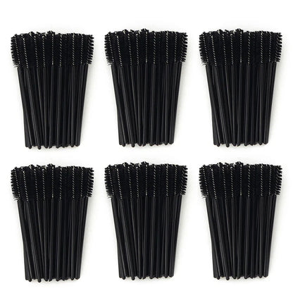 ANNAFRIS 50pcs Disposable Eyelash & Eyebrow Brushes — Soft Crystal Lash Extension Mascara Wands Makeup Tools