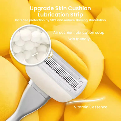 Gillette Venus Olay Manual Razor — 5-Layer Blade with Lubricating Strip & Air Cushion for Women’s Body & Bikini Hair Removal