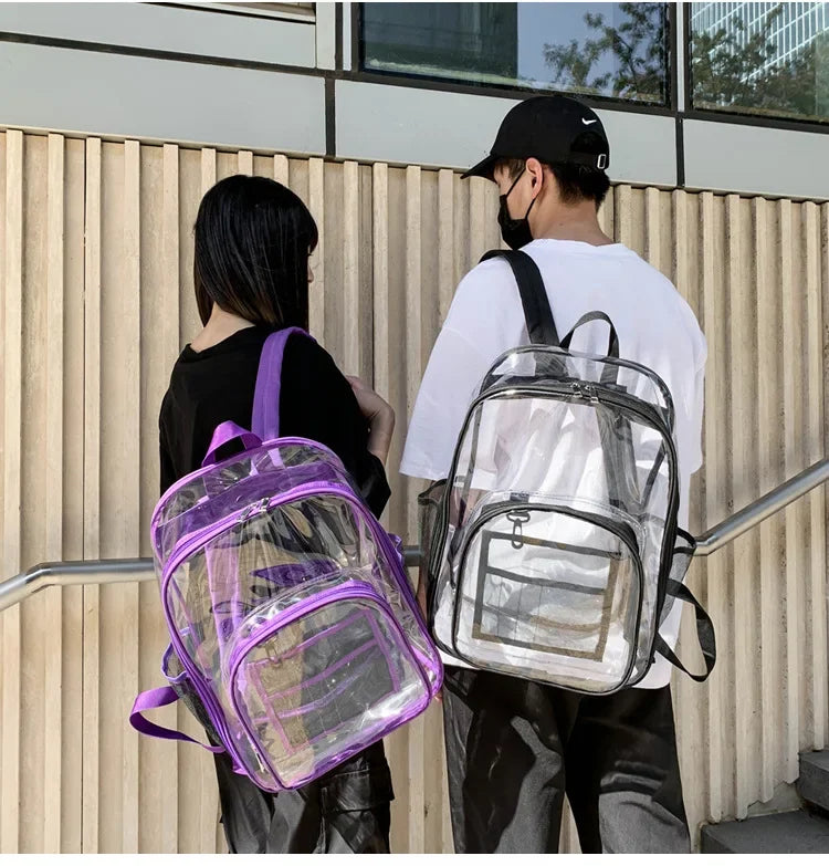 Transparent Shoulder Bag | Unisex Large Capacity Waterproof Multifunctional Backpack for Men & Women