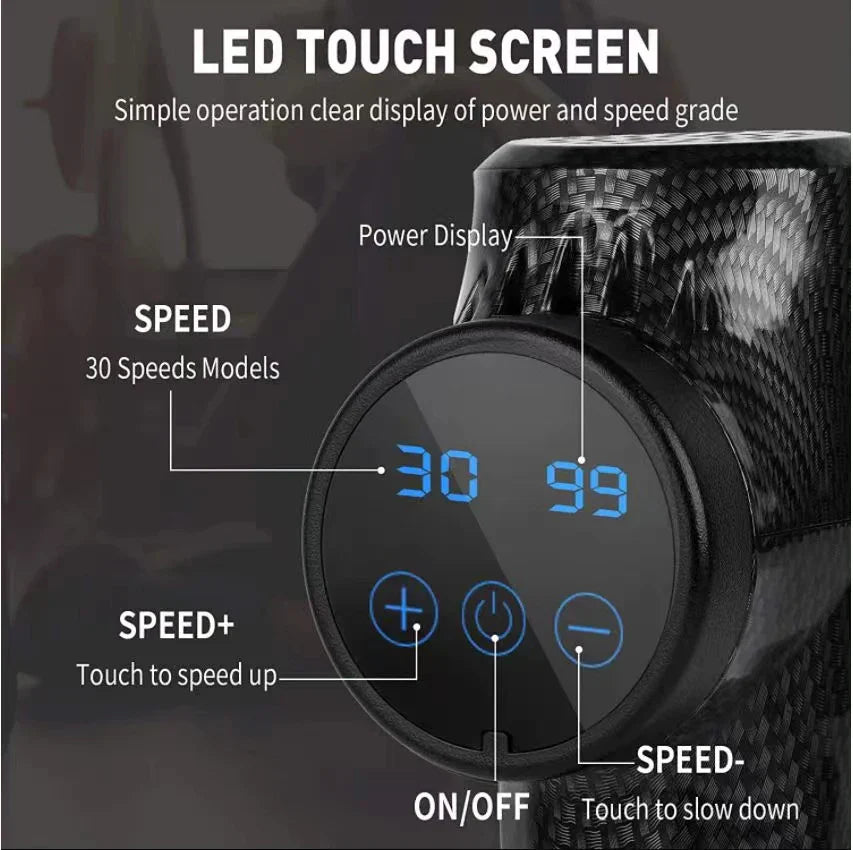 Phoenix A2 Deep Tissue Massage Gun — Muscle Relaxation & Pain Relief Therapy for Back, Legs & Feet