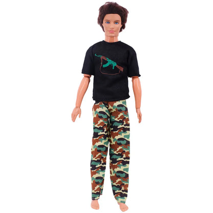 30cm Ken Doll Clothes – Pop Suit Top & Pants Outfit for Boys, Holiday Gift Doll Accessories