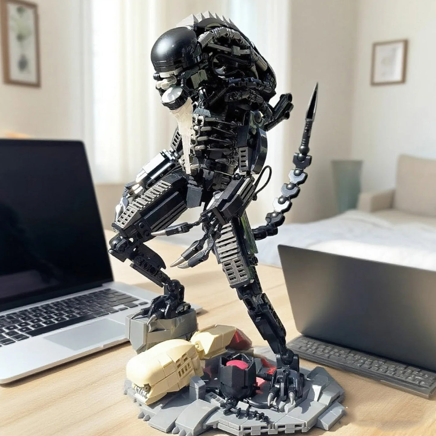 882pcs Alien Xenomorph Battle Robot MOC Building Block Model — Creative Star Beast Toy | Birthday & Christmas Gift