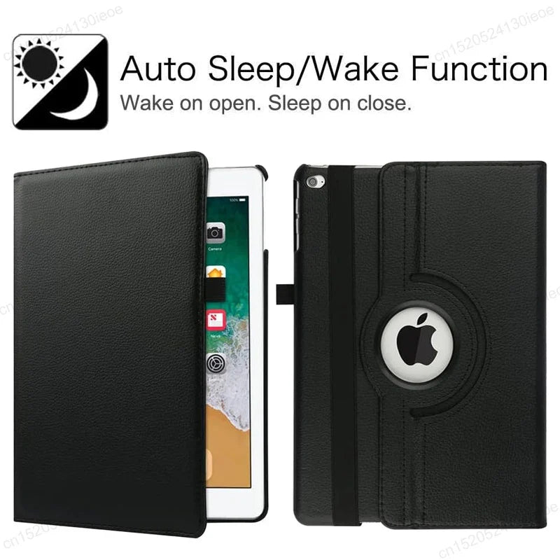 360° Rotating iPad Case - Protective Tablet Cover with Stand for iPad Pro Air 10.9 10.5 10.2 9.7 Inch Models