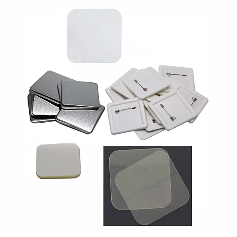 50x50mm Square Badge Press Machine - Rotating Manual for Refrigerator Magnets, Business Gifts, Home & Office Use