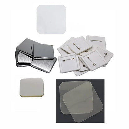 50x50mm Square Badge Press Machine - Rotating Manual for Refrigerator Magnets, Business Gifts, Home & Office Use