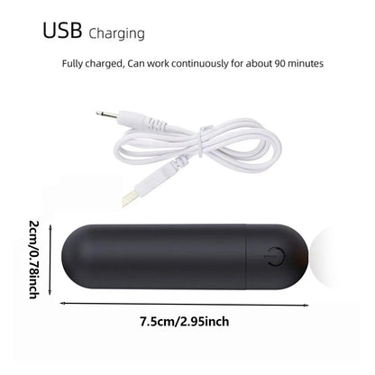 USB Rechargeable Mini Bullet Vibrator - 10 Speed Clitoral & G Spot Massage Stimulator for Women