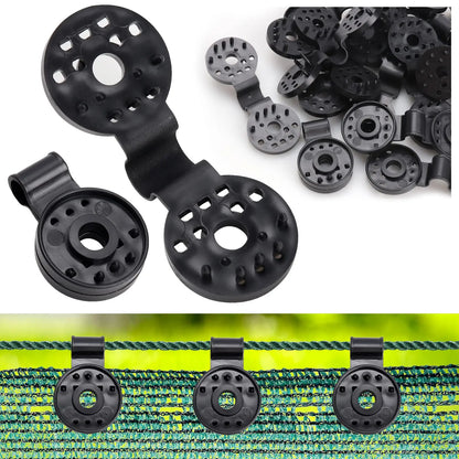 Shade Cloth Clips: Pack of 200/100/50/20/10 - Fabric Clamps with Grommets for Sunblock Net Mesh Cover in Garden, Backyard, Greenhouse