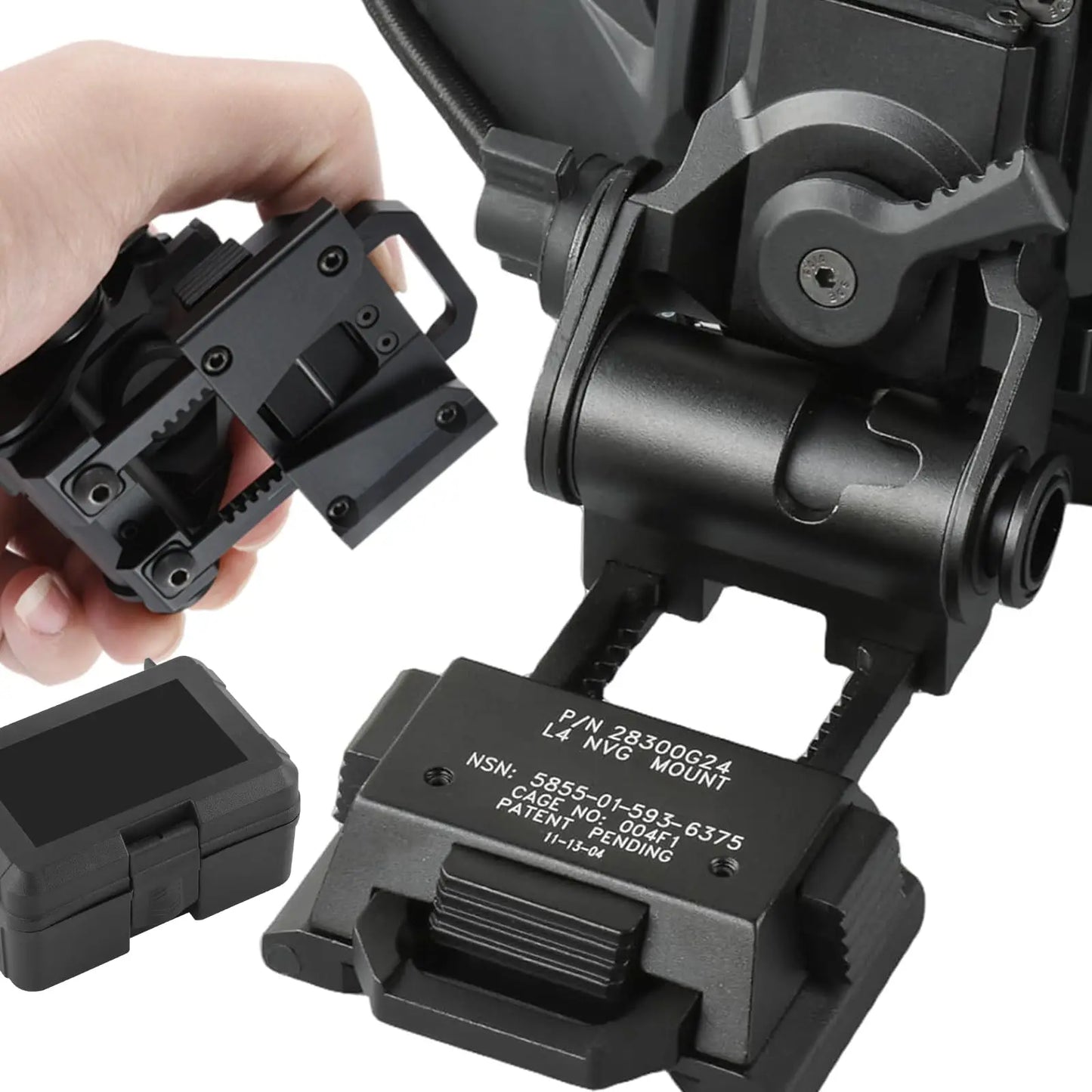 BOOIU Metal L4G24 NVG Helmet Mount Bracket - Holder for PVS15/PVS18 Goggles, Night Vision Stent, Tactical OPS Helmet Parts