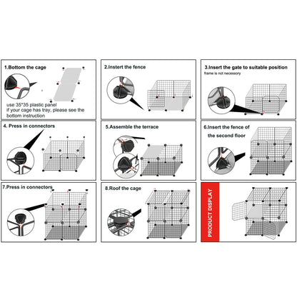 Pet Indoor Dog Fence – Small & Medium Dog House Kennel with Isolation Door