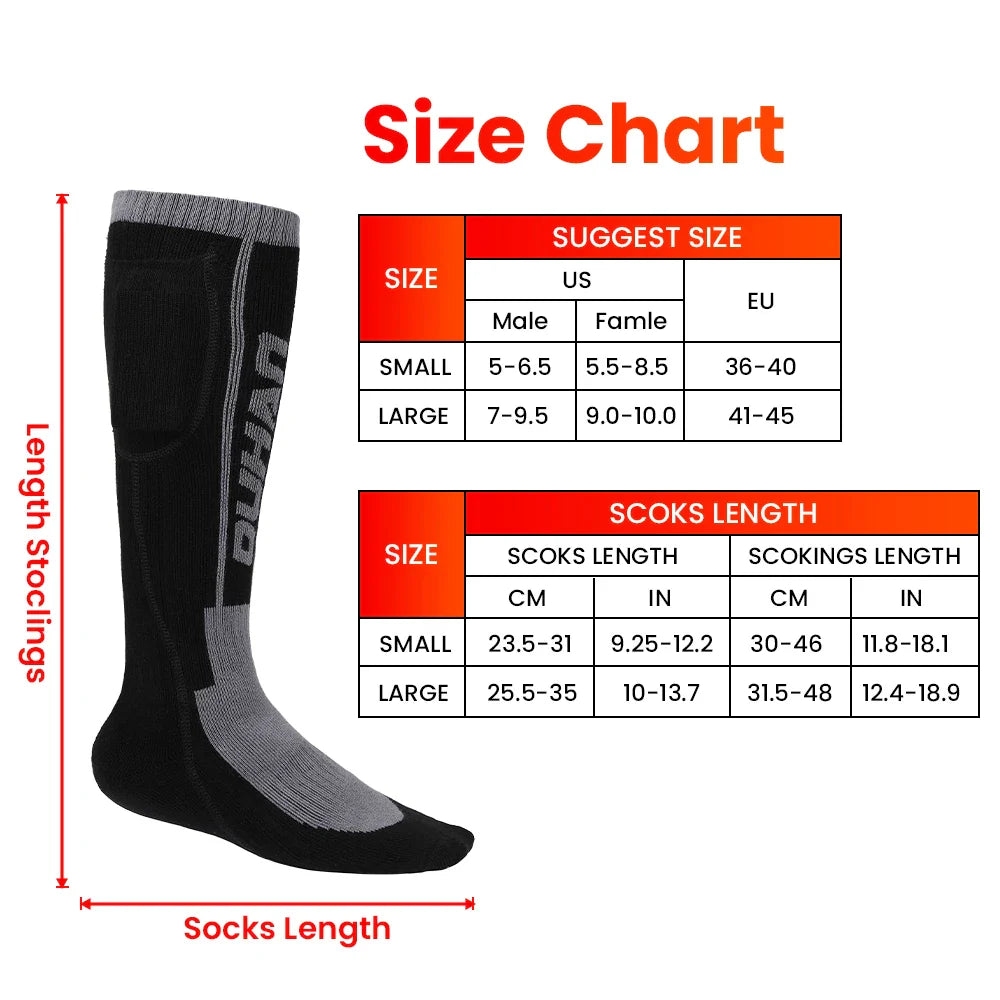 Electric Heated Socks with Remote – Rechargeable Thermal Warmers for Skiing, Snowboarding & Hiking
