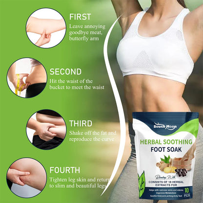 1-10 Bags Foot Bath Gel – Natural Herbal Foot Soak Beads for Detox, Dehumidification, Fatigue Relief & Leg Vein Repair