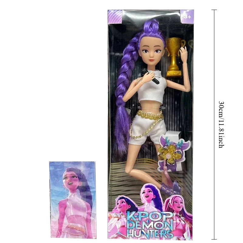 HOT K-Pop Demon Hunters Doll Toys – Rumi, Mira & Zoey Action Figures, Princess Baby Girl Plastic DIY Toy for Girls