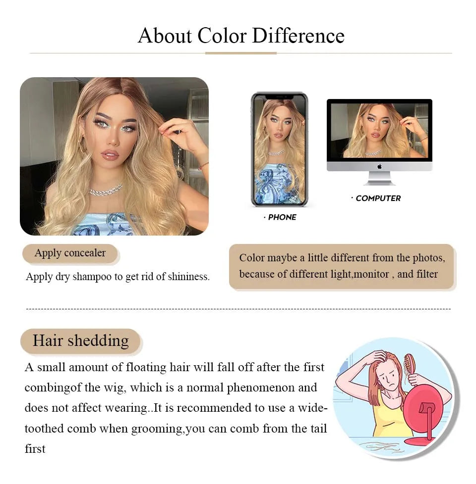 Long Orange Water Wave Wig for Women — Synthetic Wavy Hair with Bangs, Heat-Resistant for Cosplay & Party