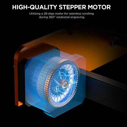 ACMER M2 Laser Rotary Roller – 360° Y-Axis Rotary for Laser Engraving & Cutting Cylindrical Objects