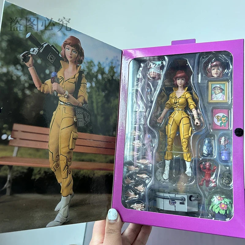 NECA Version 2.0 Female Reporter Action Figure — Yellow Clothes Collectible GK Statue Model Toy, Christmas Gift