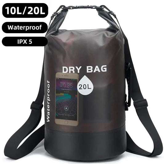 10L/20L Waterproof Dry Bag – Storage Pouch for Swimming, Trekking, Rafting, Boating & Kayaking (Backpack XD117Y)