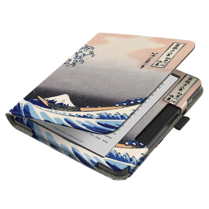 KOBO Libra 7" Leather Case – Hand Strap, Stand & Card Slot Cover for Libra Colour, Libra 2, Libra H2O (N428/N418/N873)