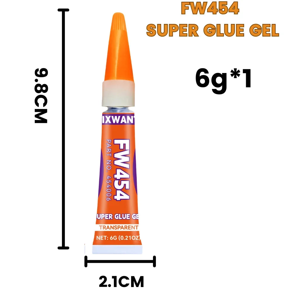 Super Glue Gel - Strong Quick-Dry Waterproof Adhesive for Metal, Plastic, Wood & Ceramic