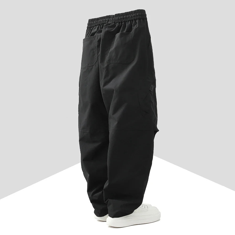 Men’s Harajuku Casual Pants - Loose Fit Elastic Waist Outdoor Walking & Hiking Trousers