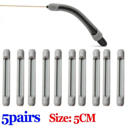 10/20pcs Anti-Slip Silicone Glasses Sleeves — Eyewear Ear Hook Protectors & Anti-Drop Accessories