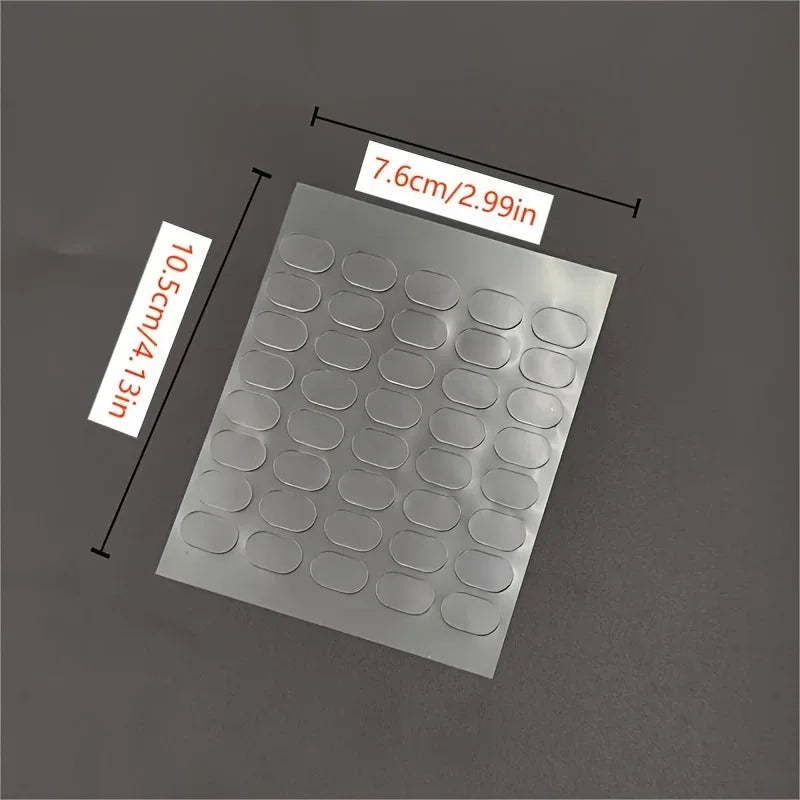 200pcs Transparent Double-Sided Tape Pads - Non-Marking Anti-Skid Adhesive Stickers for DIY Projects & Model Car Decor