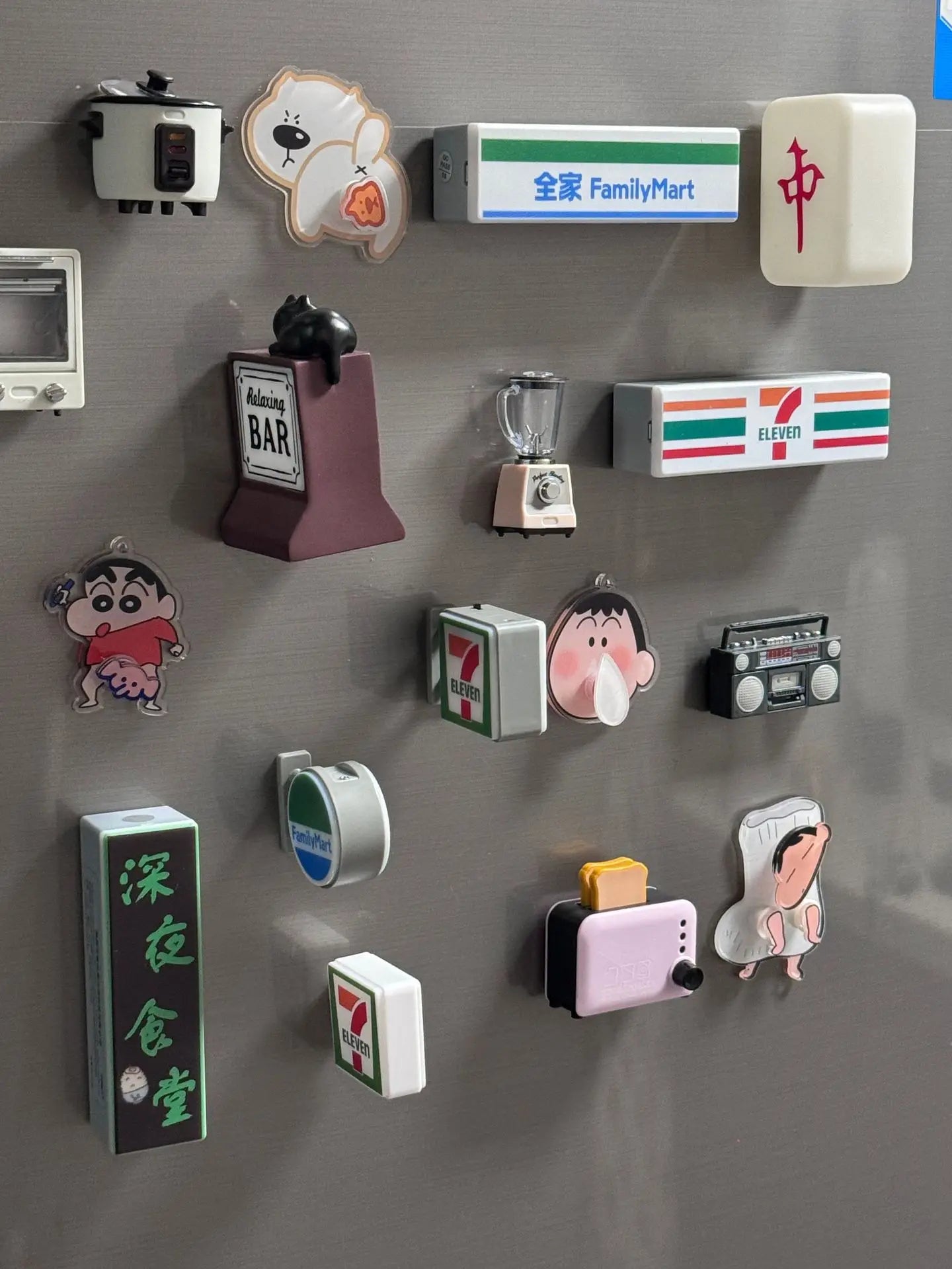 Magnetic Fridge Stickers – Coffee Shop 711 Luminous Light Box, Creative Convenience Store Decor & Home Ornament