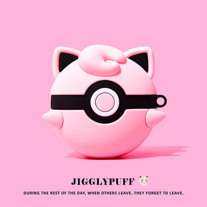3D Poke Ball Silicone Case for AirPods Pro 2 — Cute Cartoon Anime Earphone Cover for Kids & Boys