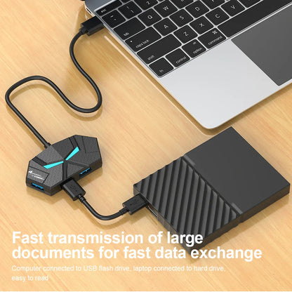 7-Port USB 3.0 Hub Type-C Docking Station — High-Speed 5Gbps Adapter for Laptop, Hard Drive, Mouse & Keyboard