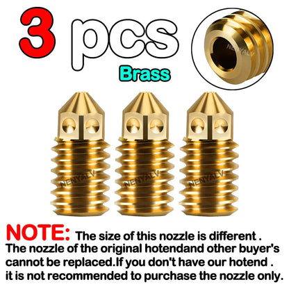 Bambu Lab A1 Mini Hotend Kit – 0.2/0.4/0.6/0.8mm Hardened Steel Nozzle Replacement for A1 3D Printer