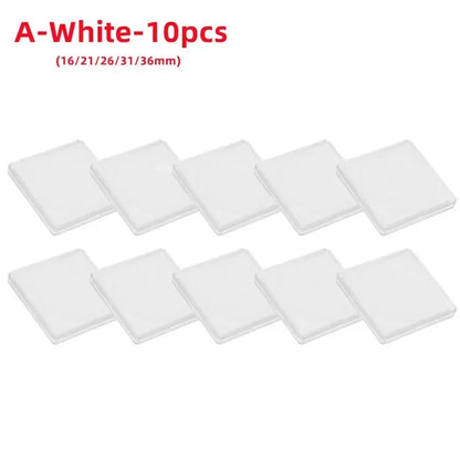 10PCS Plastic Square Coin Holder Capsules – Transparent Storage Containers for 16mm-40mm Coins, Small Round Coin Display Boxes