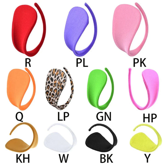 Women's Solid Color Leopard C-String - Sexy Strapless Invisible Lingerie Underwear | No-Line Thong Briefs