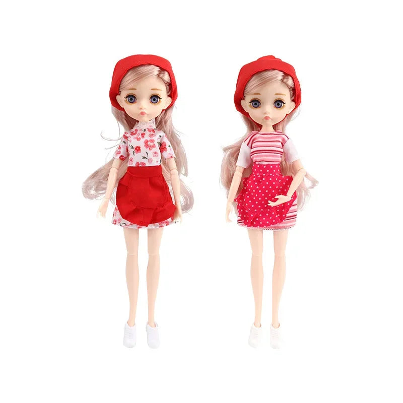 26cm BJD Doll for Girls – Purple Hair Fashion Princess with Big Eyes & Accessories Gift