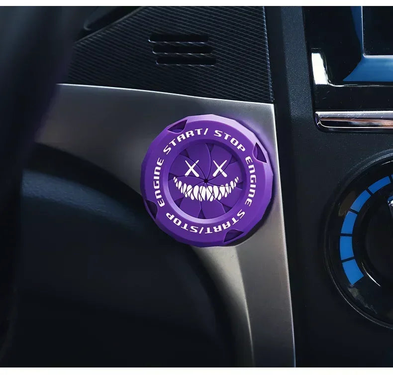 Car One-Key Start/Stop Button Cover – Engine Ignition Protective Sticker for Car & Motorcycle Interior Decoration