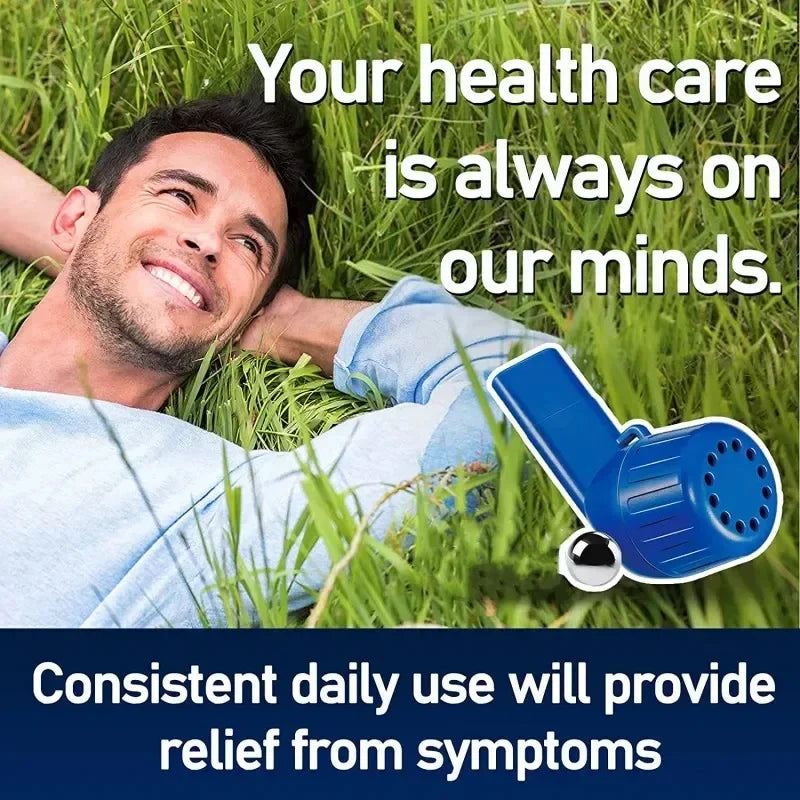 Mucus Clearance Lung Exerciser — Respiratory Vibration Device for Breath Training and Sputum Removal