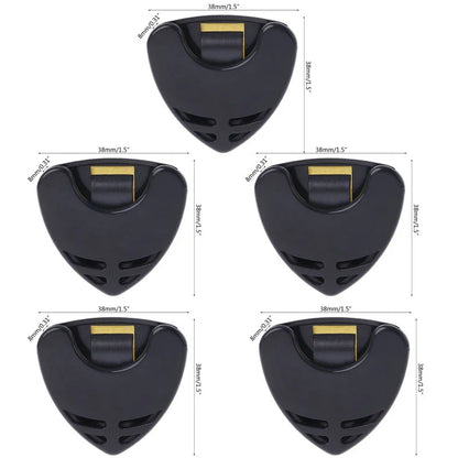 1/5/10pcs Guitar Pick Holder – Self-Adhesive Triangle Plectrum Case, Quick Storage Organizer
