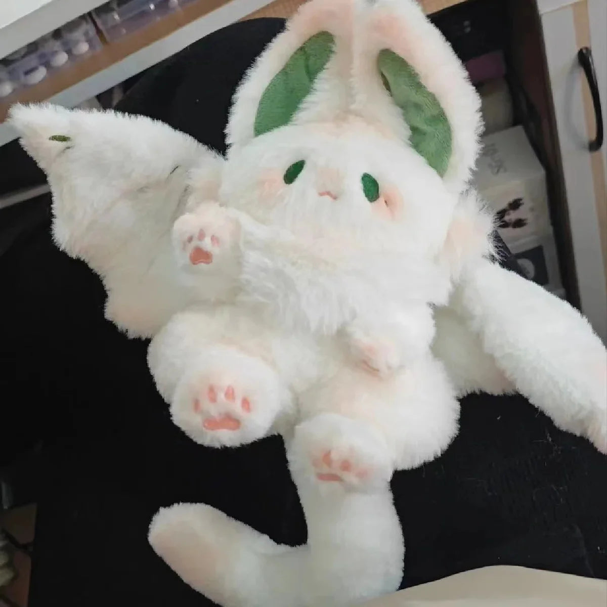 Kawaii Bat Plush Toy – Manta Magical Spirit Rabbit Stuffed Animal Pillow, Soft Plush Doll for Kids, Girls & Women Gift