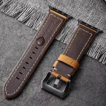 High-Quality Leather Apple Watch Band for Men – Compatible with Series 10/9/8/7/SE/Ultra, 49mm/45mm/44mm/42mm/40mm/41mm