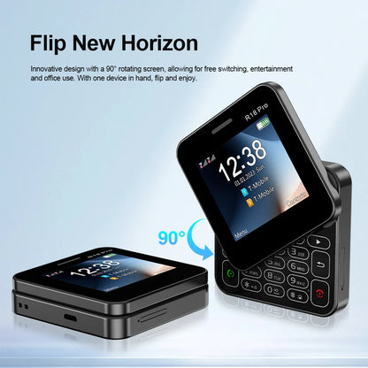 2024 NEW SERVO R18Pro Mini Mobile Phone – 2.4" Rotating Screen, Button Slider, Flashlight, Magic Voice, Dual SIM Standby