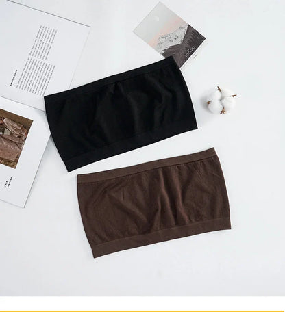 SP&CITY Women’s Summer Cotton Tube Top – Breathable Seamless Strapless Bra, No-Pad Underwear