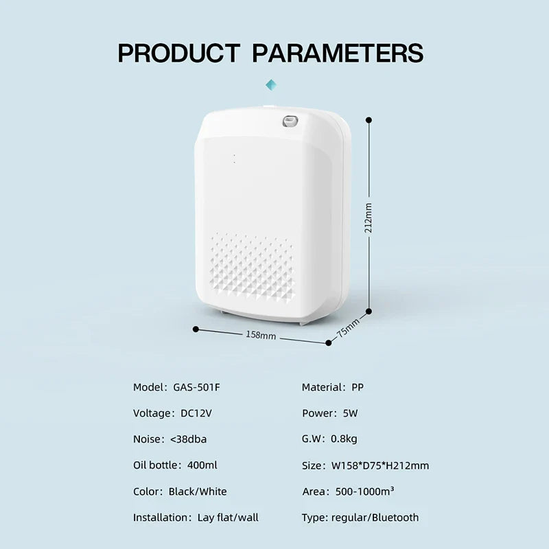 Fragrance Diffuser – Electric Aromatic Oil Diffuser, Wall Hanging Essential Oil Air Freshener for Home & Hotel