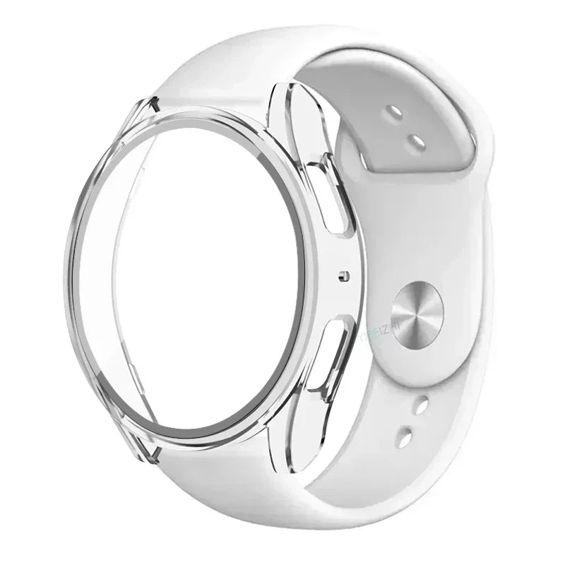 Samsung Galaxy Watch 7/6/5/4 Accessory Set – Tempered Glass Screen Protector, Silicone Strap & Protective Case (40mm/44mm, 2-Pack)