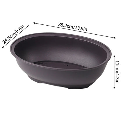 Purple Clay Succulent Plant Pots – Outdoor Garden Bonsai Planters, Rectangular & Square