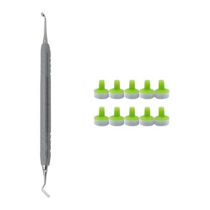 Dental Resin Filling Kit – Composite Light Cure Spatula & Molding Tools Set with Foam Pad Holder for Dentistry Use
