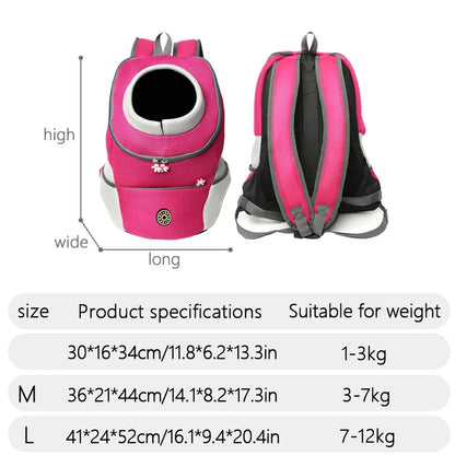 Double Shoulder Outdoor Pet Carrier Bag – Breathable Travel Bag for Dogs, Portable Pet Carrying Supplies