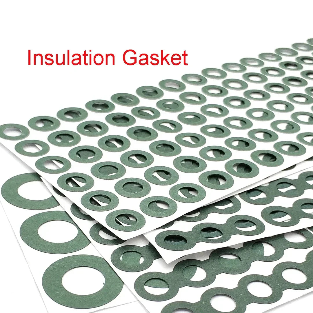 18650/21700/32650 Li-ion Battery Insulation Gasket – Barley Paper Insulating Glue Patch & Electrode Pads for Battery Pack