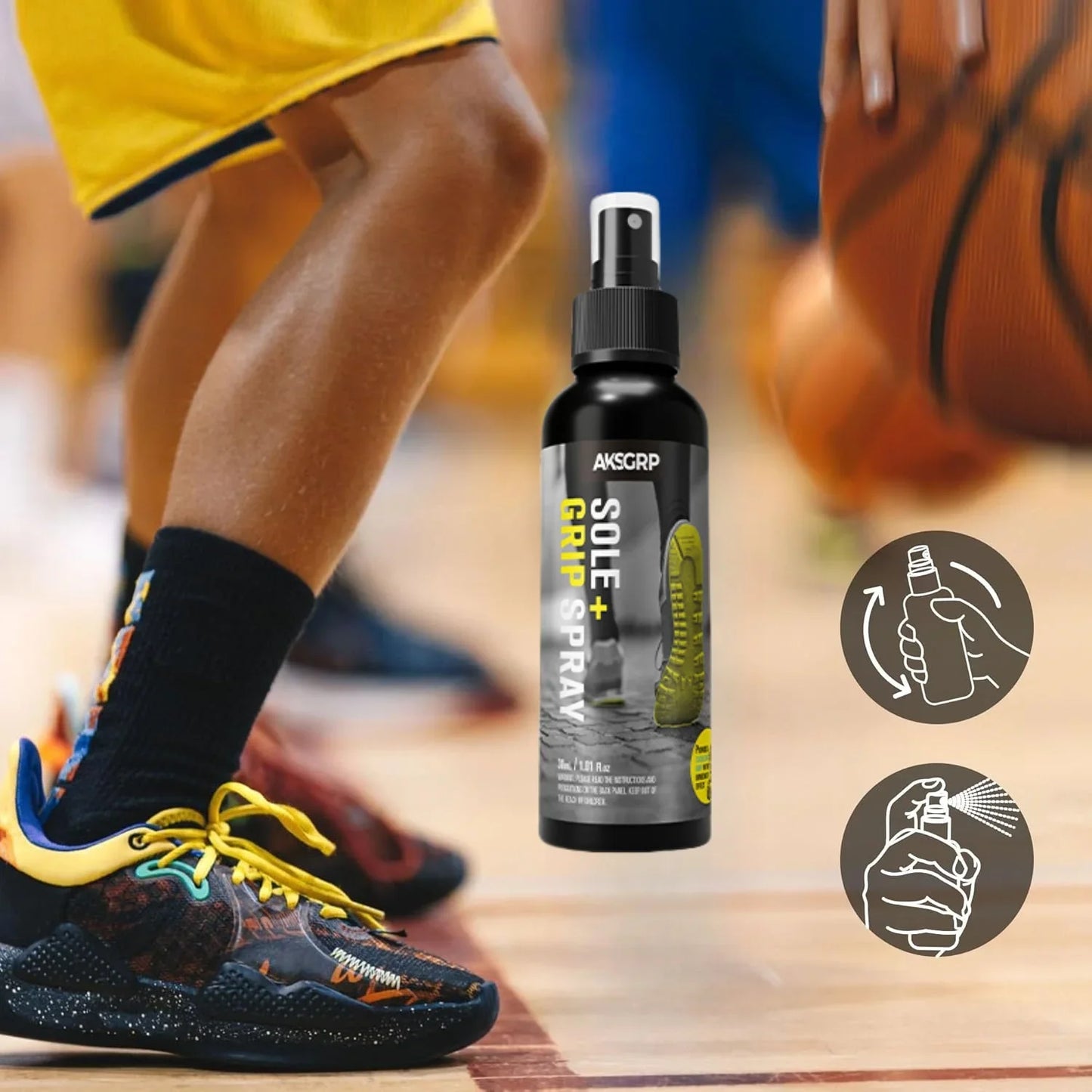 Basketball Shoe Grip Spray – Boost Sole Traction & Court Grip, Extend Sneaker Life, 120ml for Various Shoes