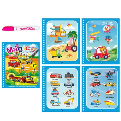 Children's Early Education Magical Water Drawing Book – Reusable Coloring Book with Pen, Creative Educational Toy Gift