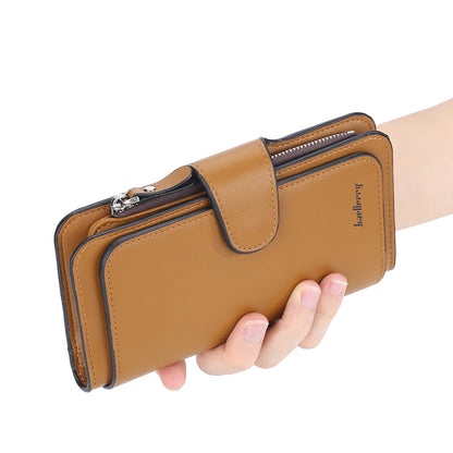 2024 Women’s Long Wallet – Custom Name Engraving, 15 Card Holders & Zippered Classic Purse