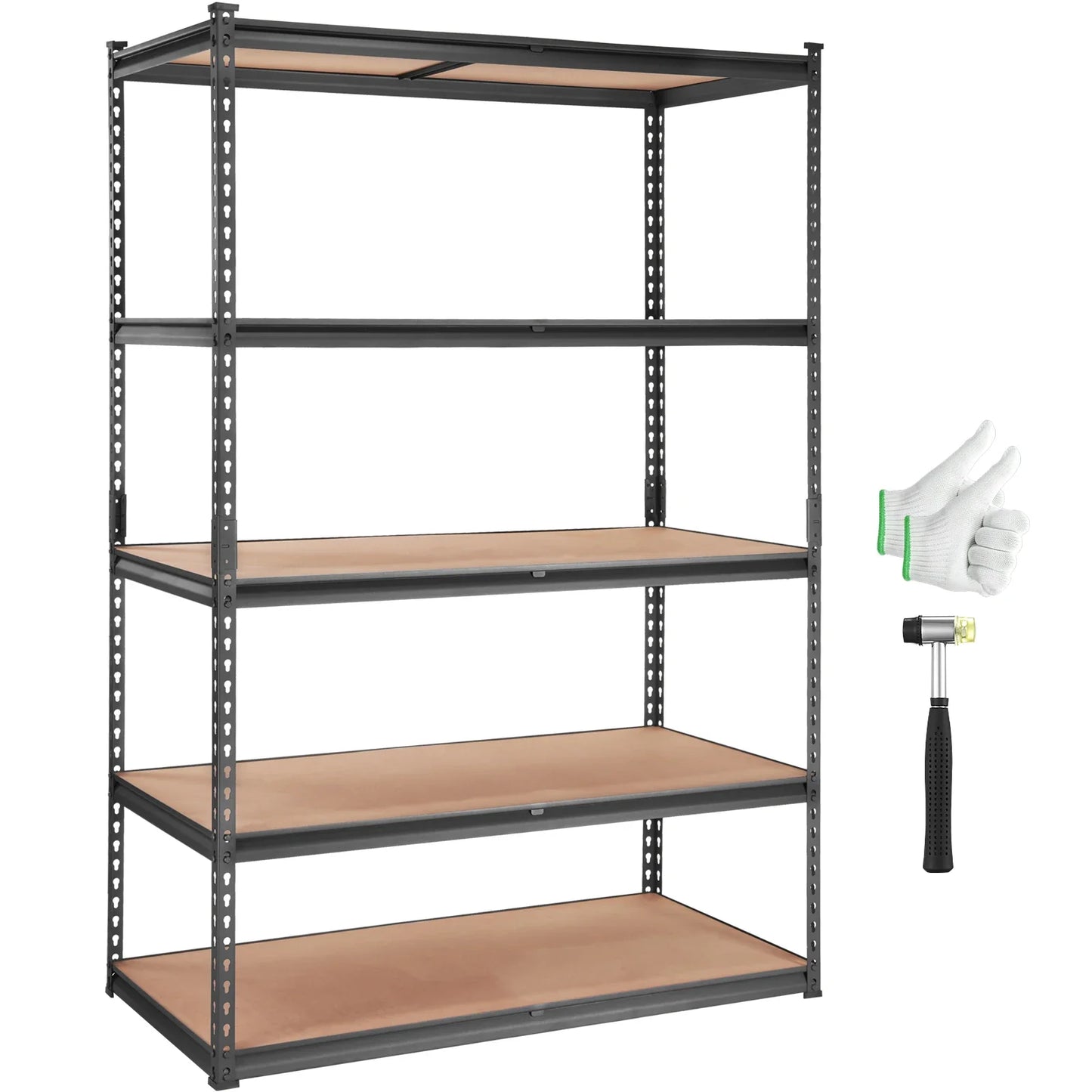 SucceBuy 5-Tier Heavy Duty Metal Storage Shelving Unit – Standing Organizer Rack for Kitchen, Living Room, Warehouse & Flower Stand