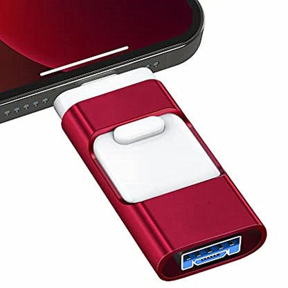 3-in-1 USB Flash Drive for Phone – 2TB, 1TB, 512GB, 256GB, 128GB USB 3.0 Stick, Memory Expansion for Photos and Files